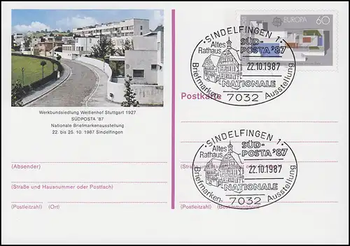 PSo 14 SÜDPOSTA Sindelfingen 1987, ESSt  Altes Rathaus 22.10.87