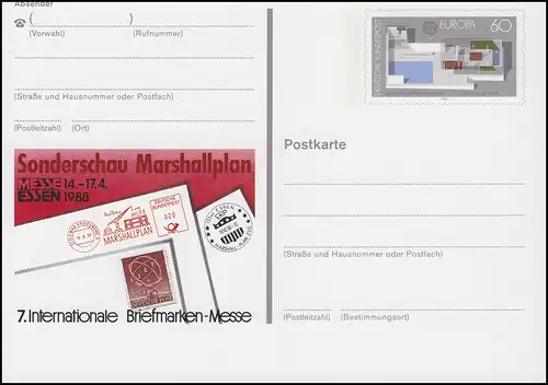 PSo 16 Briefmarken-Messe ESSEN 1988, postfrisch wie verausgabt, **