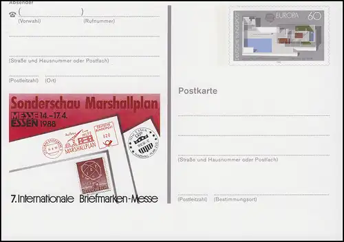 PSo 16 Foire des timbres ESSEN 1988, frais comme dépensé, **