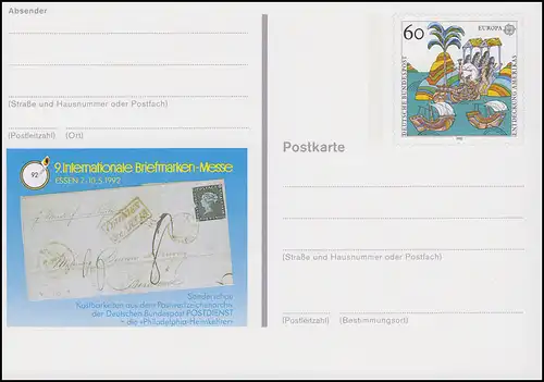 PSo 27 Foire des timbres ESSEN 1992, ** frais de port comme dépensé