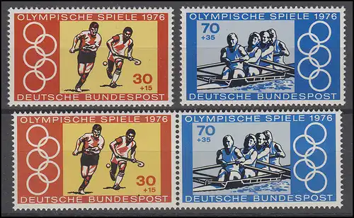 888-889 aus Block 12 Olympische Spiele Montreal 1976 mit 1 ZD + 2 Ezm, Set **