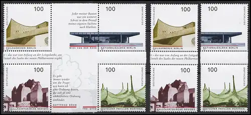 1906-1909 Block 37 Architecture, 5 ZD + 4 petits blocs, set de compression **