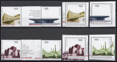 1906-1909 Block 37 Architecture, 5 ZD + 4 petits blocs, set de compression **