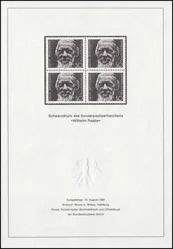 Schwarzdruck aus JB 1981 Wilhelm Raabe SD 7