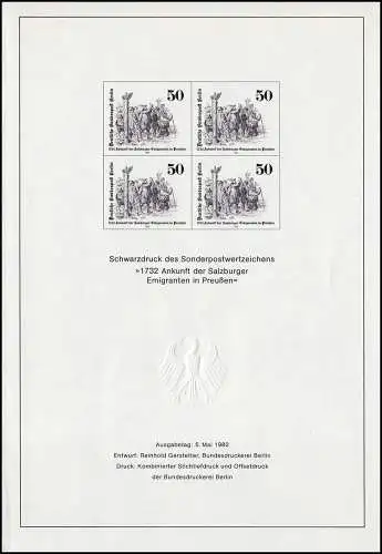 Tirage noir de JB 1982 Berlin Emigrés Salzburg