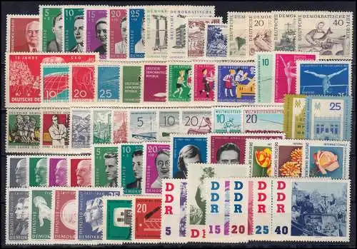 807-868 DDR 1961 complet, frais de port ** / MNH