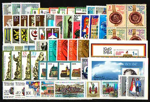 2848-2919 DDR 1984 complet, frais de port ** / MNH