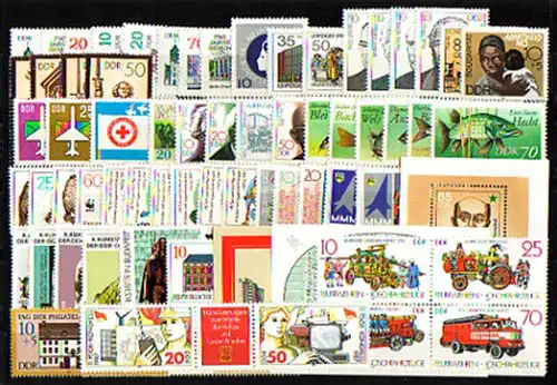 3063-3139 DDR 1987 complet, frais de port ** / MNH