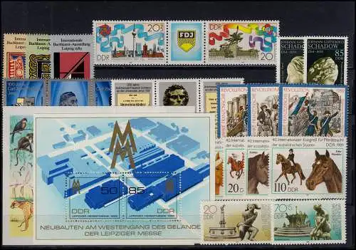 3231-3294 DDR 1989 complet, frais de port ** / MNH