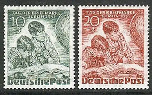 80-81 Tag der Briefmarke 1951 - ** postfrischer Satz