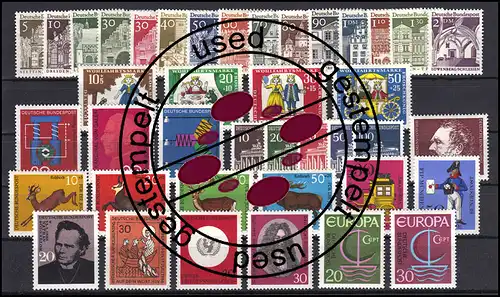 480-528 année fédérale 1966 complète, cachet O