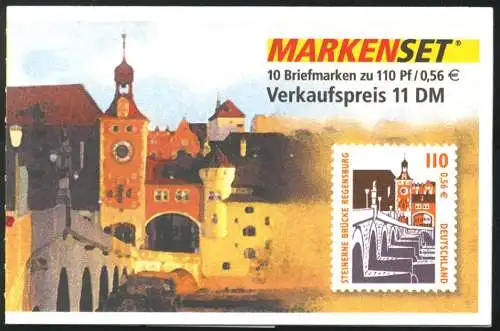 42 MH Regensburg, Markenheftchen mit Zählbalken, postfrisch **