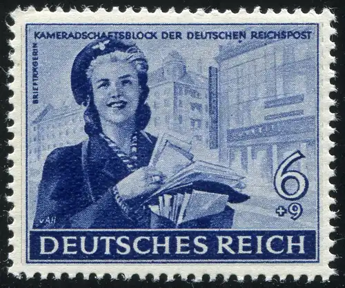 888I Reichspost 6 Pf mit PLF I Punkt unter dem N von DEUTSCHEN, Feld 46, **