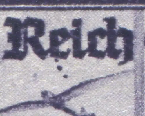893VI Reichspost 24 Pf avec défauts de plaque trois points sous e, case 24, **