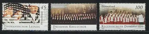 2318-2320 Einzelmarken aus Block 61 Berühmte Knabenchöre, 3 Werte, Satz **
