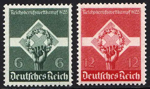 571-572 Concours professionnel du Reich - ensemble ** post-fraîchissement