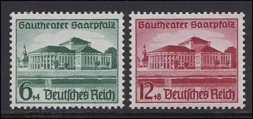 673-674 Saarpfalz 1938 - Satz **