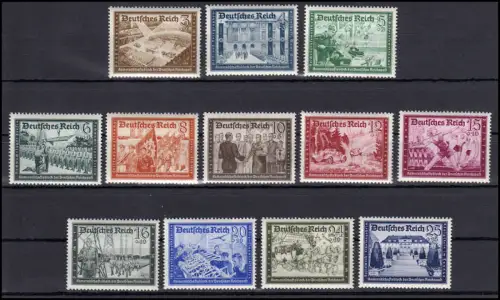 702-713 Kameradschaftsblock der Reichspost 1939, kpl. Satz, postfrisch **