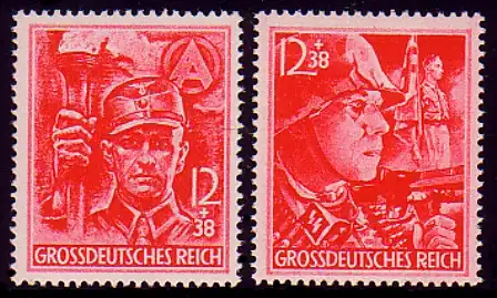 909-910 SA/SS 1945 - Satz gezähnt, postfrisch **