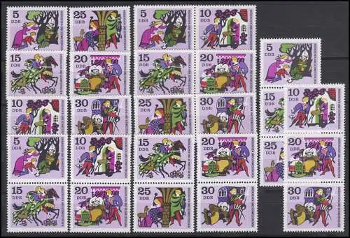 1545-1550 Fêtes 1970, 9 tirages groupés + 6 pièces, set frais de port **