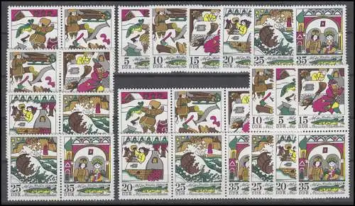 1901-1906 Fêtes: Sur le brochet Commande 1973, 9 ZD et 6 Ezm, set frais de port