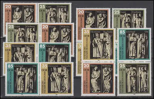 2808-2811 Naumburger Dom, 16 Impressions groupées + 4 timbres individuels, set frais de port **