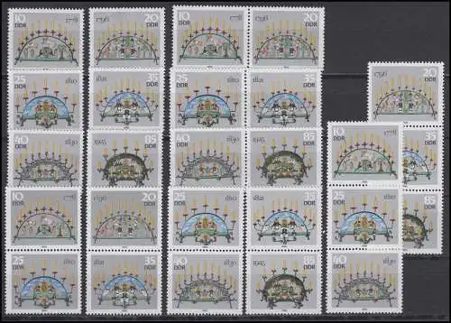 3057-3062 Arc de Schweib, 9 ZD + 6 Ezm, set frais de port **