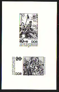 Schwarzdruck der DDR Junior-Sozphilex 1983 2812-2813 S