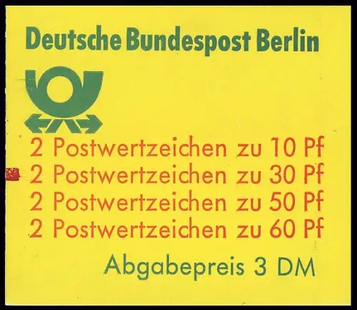 12b MH BuS 1980 [rote 60er], ALTE Fluoreszenz, mit Zählbalken, postfrisch **