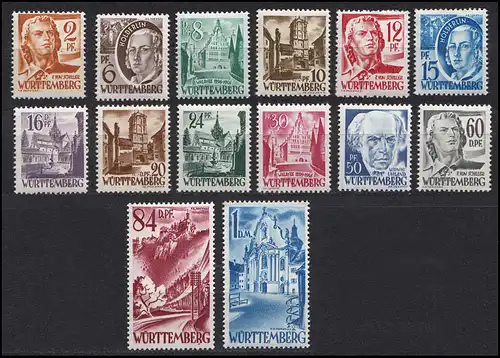 14-27 Württemberg Personen/Ansichten II 1948, Satz **