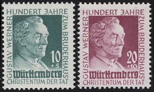 47-48 Württemberg Gustav-Werner-Stiftung 1949, Satz **