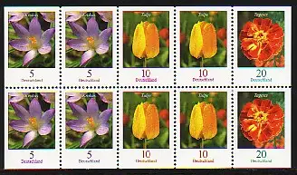 Fleur ZD 5/10/20 cent: petite arche de compression avec crocus Tulpe Tagetes, **