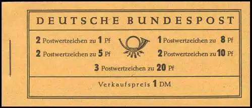 4YI MH Heuss und Ziffer, seltenere ERSTauflage 1960 - RLV II, **