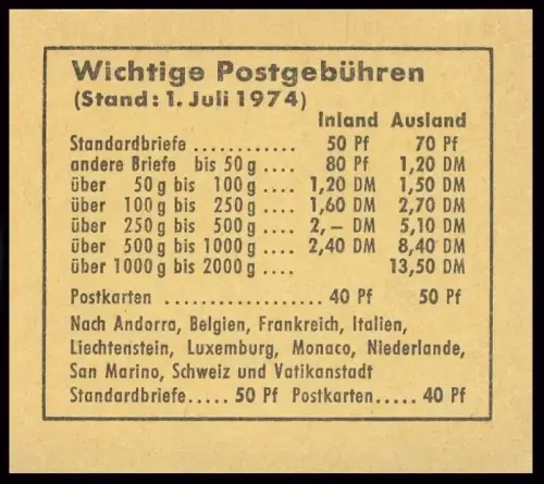 19b MH Prévention des accidents 1974 - RLV I, frais de port **