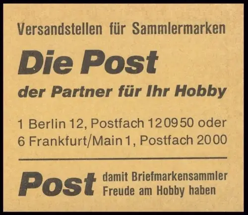 19b MH Unfallverhütung 1974 - RLV I, postfrisch **