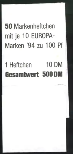 30 MH Europa/CEPT 1994, banderole pour 50 M H