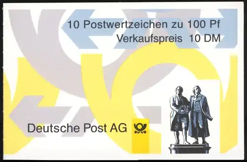 36II MH Goethe/Schiller, schwarze Randziffern(fragmente), postfrisch