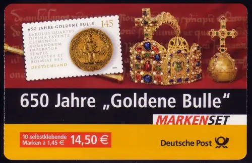 62IbA MH Bulle doré **, carnet de marque frais