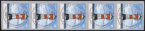 2413 phare sk, bandes de 5 avec numéro GERADER, ESSt Berlin