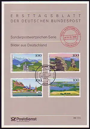 Précurseurs ETB V 23/1994 Images d'Allemagne - Nouvelles feuilles de première journée à partir de 1995