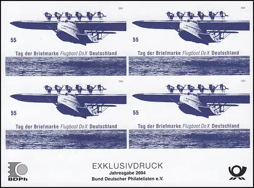 BDPh-Jahresgabe 2004 Tag der Briefmarke Flugboot Do X