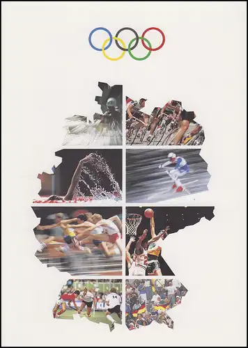 1592-1595 Sporthilfe EB 1/1992 - Gedenkblatt der Post