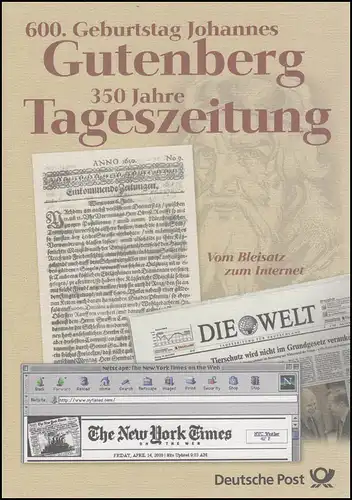 2123 Johannes Gutenberg & Tagenmarkt - EB 1/2000