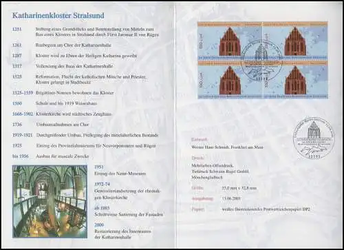 2195 Monastère de Catherine et 50 ans Musée allemand de la mer de Stralsund - EB 4/2001