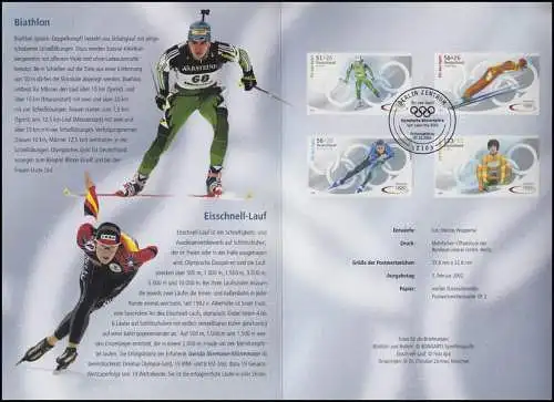 2237-2240a Aide sportive Winterolympiade 2002 - EB 2/2002