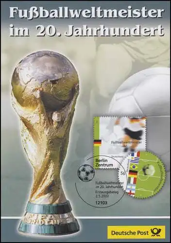 2258-2259 Champion du monde de football au 20ème siècle - EB 4/2002