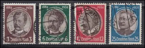 540-543 Kolonialgedenkfeier Kolonialforscher, 4 Werte komplett, Satz gestempelt
