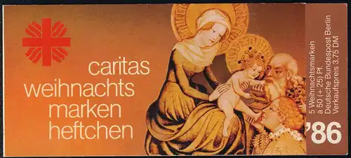 Caritas/Noël 1986 Adoration des Rois 50 Pf, 5x769, post-fraîchissement