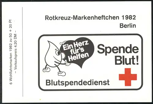 DRK/Wofa 1982 Gartenrose 50 Pf, 6x680, ESSt Berlin