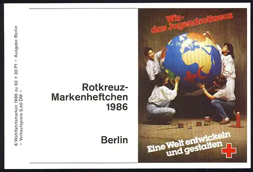 DRK/Wofa 1986 60 Pf, 6x766, postfrisch